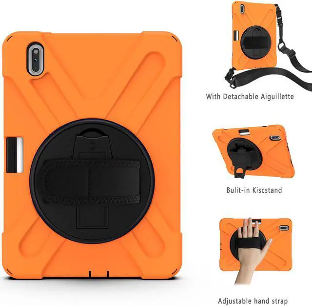 Alt view image 4 of 7 - Case for Huawei MatePad Pro 10.8 Inch Tablet Heavy Duty Shockproof Rugged Protective Cover with 360 Degree Rotating Pencil Holder / Hand Strap / Shoulder Strap