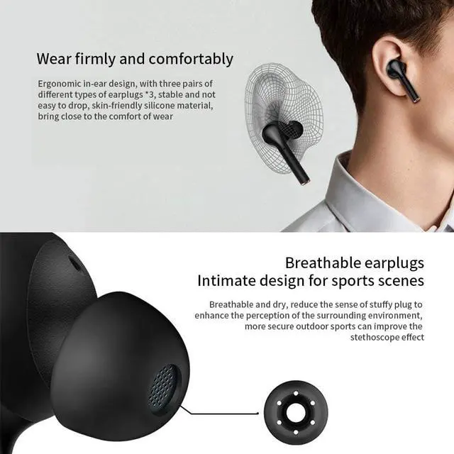 Alt view image 3 of 6 - Wireless Earbuds Bluetooth 5.0 IPX7 Waterproof Headphones with Digital Intelligence LED Display Charging Case HD Stereo Built-in Mic in-Ear Sports Earphones 80 Hrs Playtime for Running Gym Office