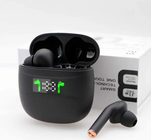 Alt view image 6 of 6 - Wireless Earbuds Bluetooth 5.0 IPX7 Waterproof Headphones with Digital Intelligence LED Display Charging Case HD Stereo Built-in Mic in-Ear Sports Earphones 80 Hrs Playtime for Running Gym Office