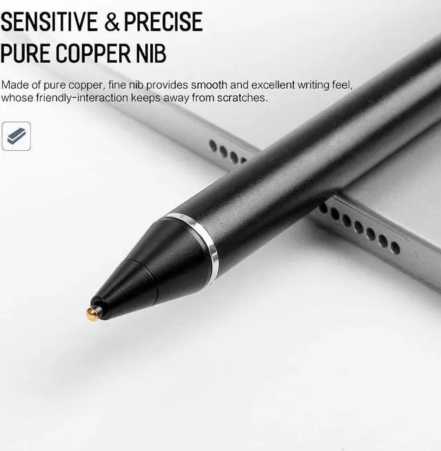 Alt view image 2 of 7 - Stylus Pens for Touch Screens 1.45mm High Precision and Sensitivity Point IPad Pencil Fine Point Active Smart Digital Pen for Tablet Work at iOS and Android Touch Screen