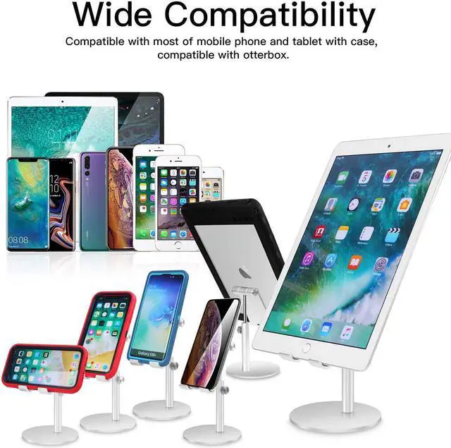 Alt view image 2 of 6 - Adjustable Tablet Phone Stand Telescopic Adjustable iPad Stand Holder Universal Multi Angle Aluminum Stand for iPhone Smart Cell Phone / Tablet / iPad (4-13 inch)