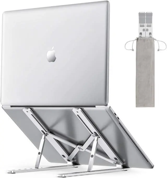 Main image of Laptop Stand, Adjustable Aluminum Laptop Tablet Stand, Foldable Portable Desktop Holder Compatible with All Laptops (Up to 14 inch)
