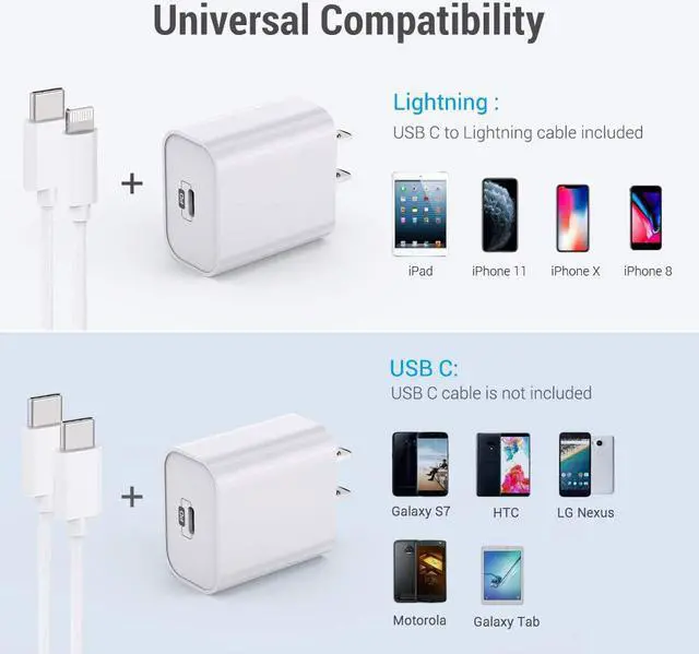 Alt view image 4 of 7 - iPhone Fast Charger 18W PD Wall Charger Apple Certified 3FT USB C to Lightning Cable Power Delivery Adapter Support Quick Charging for iPhone 11 Pro Max XR XS X 8 Plus iPad Pro