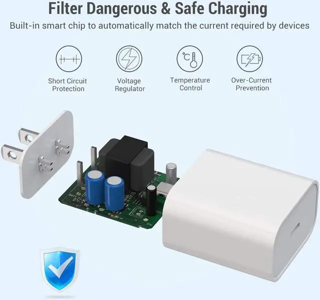 Alt view image 3 of 7 - iPhone Fast Charger 18W PD Wall Charger Apple Certified 3FT USB C to Lightning Cable Power Delivery Adapter Support Quick Charging for iPhone 11 Pro Max XR XS X 8 Plus iPad Pro