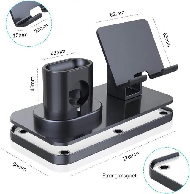 Alt view image 7 of 7 - 3 in 1 Charging Stand Compatible with iWatch Series 5 4 3 1 / AirPods and iPhone 11/11 Pro/11 Pro Max/X/XS/XS Max/XR/8/8Plus/7/7 Plus/6S /6S Plus