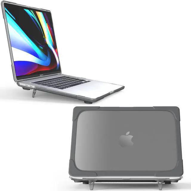 Alt view image 6 of 7 - Rubberized Protective Case with Foldable Stand & Keyboard Cover for Apple Macbook Pro 16 inch 2021 2020 2019 Model A2141 with Touch Bar and Touch ID
