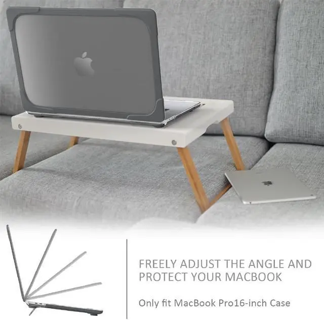 Alt view image 5 of 7 - Rubberized Protective Case with Foldable Stand & Keyboard Cover for Apple Macbook Pro 16 inch 2021 2020 2019 Model A2141 with Touch Bar and Touch ID