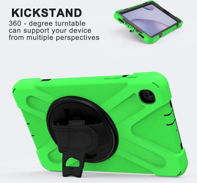 Alt view image 4 of 7 - Shockproof Case for Galaxy Tab A 8.4 Inch 2020 Model SM-T307 (Verizon/T-Mobile/Sprint/AT&T) Heavy Duty Protective Stand Cover with 360 Degree Rotating Hand and Shoulder Strap