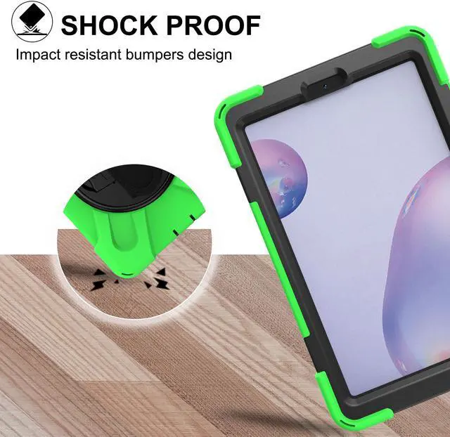 Alt view image 3 of 7 - Shockproof Case for Galaxy Tab A 8.4 Inch 2020 Model SM-T307 (Verizon/T-Mobile/Sprint/AT&T) Heavy Duty Protective Stand Cover with 360 Degree Rotating Hand and Shoulder Strap