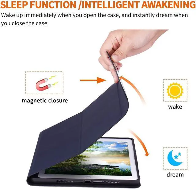 Alt view image 6 of 7 - iPad Keyboard Case 9.7 Inch Compatiable for iPad 2018 6th Gen iPad 2017 5th Gen-iPad Pro 9.7-iPad Air 2&1, Detachable Bluetooth Keyboard Case with Pencil Holder, Auto Wake/Sleep