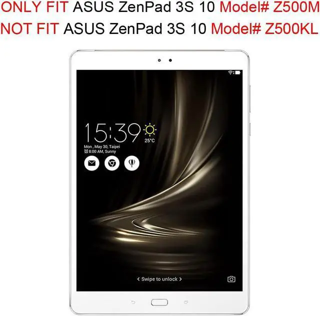 Alt view image 3 of 7 - Case for ASUS ZenPad 3S 10 Z500M (NOT FIT Model# Z500KL) - [Slim Shell] Ultra Lightweight Stand Cover with Auto Sleep / Wake for ASUS ZenPad 3S 10 (Z500M ONLY) 9.7 inch Tablet
