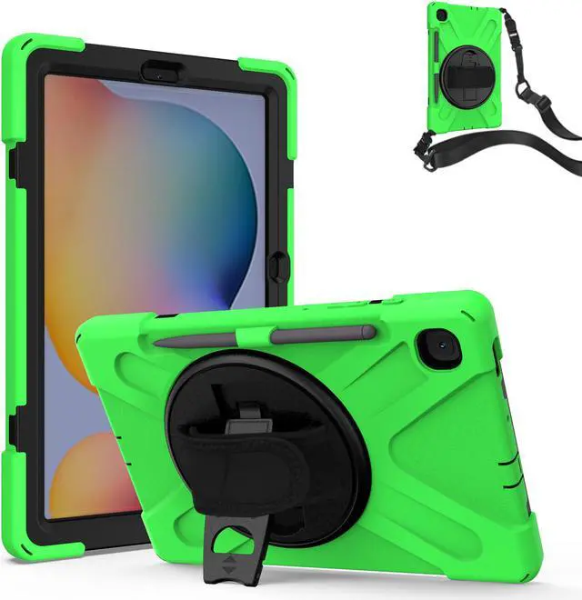 Main image of Case for Samsung Galaxy Tab S6 Lite 10.4 inch 2020 2022 Model SM-P610 P613 P615 P619 with Pencil Holder Full-Body Heavy Duty  Rotating Stand Cover with Shoulder Strap,Hand Strap