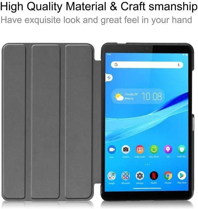 Alt view image 2 of 7 - Case Compatible with Lenovo Tab M7 TB-7305F 7" Tablet, Slim Lightweight Smart Shell Stand Cover Case Fit Lenovo Tab M7 TB-7305F (7")/Tab M7 (2nd Gen), Not Fit Other Models - Black