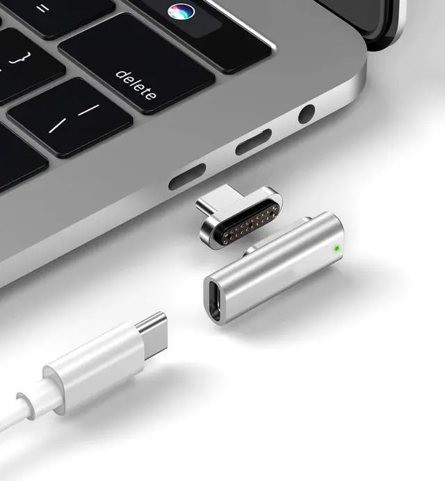 Main image of 20 Pin Magnetic USB C Adapter, 100W Fast Charging,10 Gbps Data Transfer, RJ45 Gigabit Ethernet Connection, 4K Video @ 60Hz for New MacBook Pro/Air and Any USB C Devices