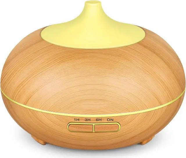 Main image of 300ml Aromatherapy Essential Oil Diffuser Color Charging Wood Grain Aroma Diffusers Cool Mist Humidmifier with Timer Adjustable Mist Night Light Waterless Auto Shut-off