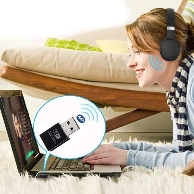 Alt view image 3 of 7 - USB WiFi Bluetooth 4.2 Adapter - Wi-Fi Receiver 600 Mbps and Wireless Bluetooth 2-in-1 Dongle, for Windows XP/ 7/ 8/ 10, Mac OS, PC Laptop