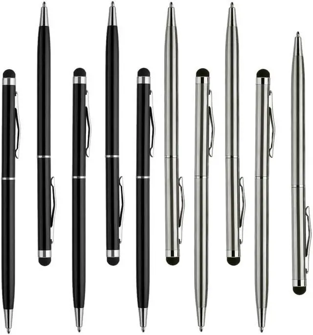 Alt view image 7 of 7 - Stylus Pen 10pcs Universal 2 in 1 Capacitive Stylus Ballpoint Pen for iPad,iPhone,Samsung,HTC,Kindle,Tablet,All Capacitive Touch Screen Device