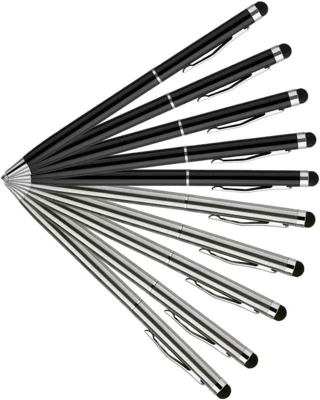 Alt view image 5 of 7 - Stylus Pen 10pcs Universal 2 in 1 Capacitive Stylus Ballpoint Pen for iPad,iPhone,Samsung,HTC,Kindle,Tablet,All Capacitive Touch Screen Device