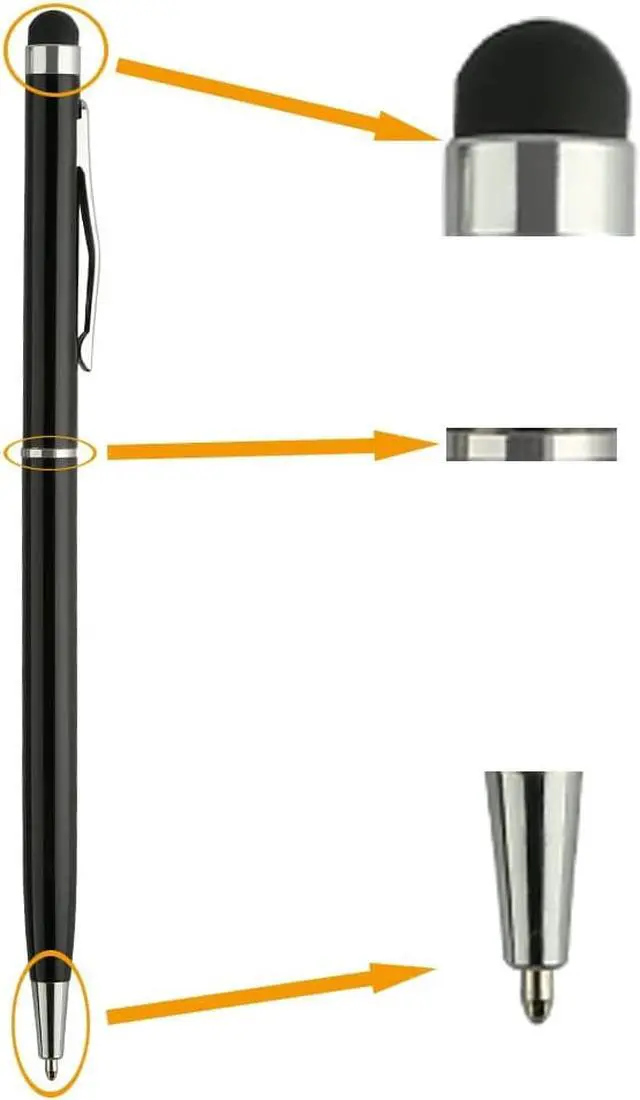 Alt view image 3 of 7 - Stylus Pen 10pcs Universal 2 in 1 Capacitive Stylus Ballpoint Pen for iPad,iPhone,Samsung,HTC,Kindle,Tablet,All Capacitive Touch Screen Device
