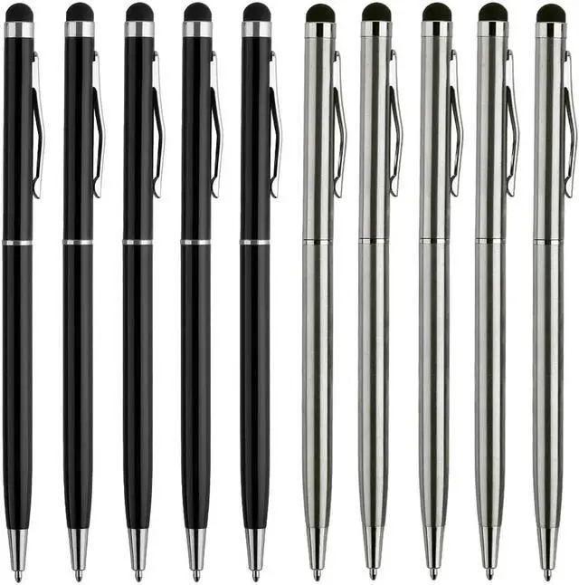 Main image of Stylus Pen 10pcs Universal 2 in 1 Capacitive Stylus Ballpoint Pen for iPad,iPhone,Samsung,HTC,Kindle,Tablet,All Capacitive Touch Screen Device