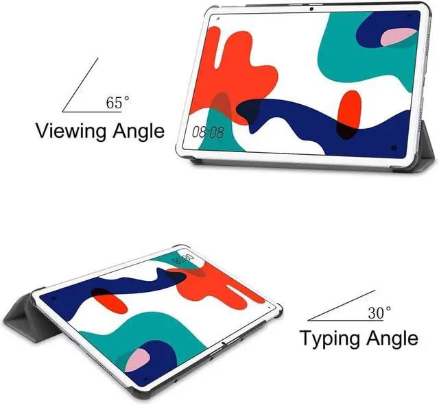 Alt view image 3 of 7 - Case for Huawei MatePad 10.4 inch 2020 (BAH3-AL00/BAH3-W09), Slim Lightweight Tri-Fold Stand Smart Shockproof Protective Cover with Auto Sleep/Wake