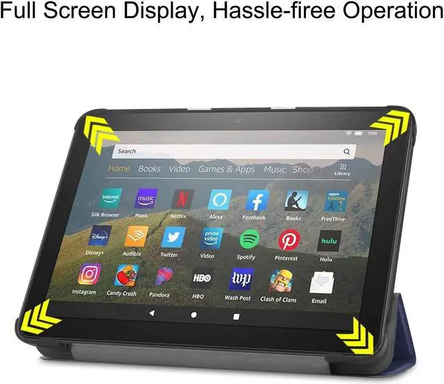 Alt view image 7 of 7 - Case for All-new Fire HD 8 Plus 2020 / Fire HD 8 2020 PU Leather Ultra Slim Case Tri-Fold Cover Protective Tablet Cover for Amazon Fire HD 8 Plus / Fire HD 8 2020 Release