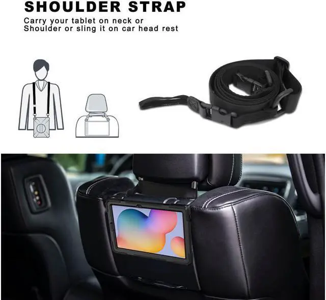 Alt view image 7 of 7 - Huawei MatePad 10.4 2020 Case with Hand Strap and Shoulder Belt Shockproof Cover for Huawei MatePad 10.4 inch 2020 Model BAH3-W09 / BAH3-AL00