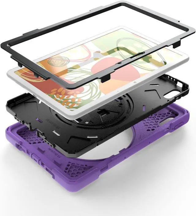 Alt view image 5 of 5 - Huawei MatePad 10.4 2020 Case with Hand Strap and Shoulder Belt Shockproof Cover for Huawei MatePad 10.4 inch 2020 Model BAH3-W09 / BAH3-AL00
