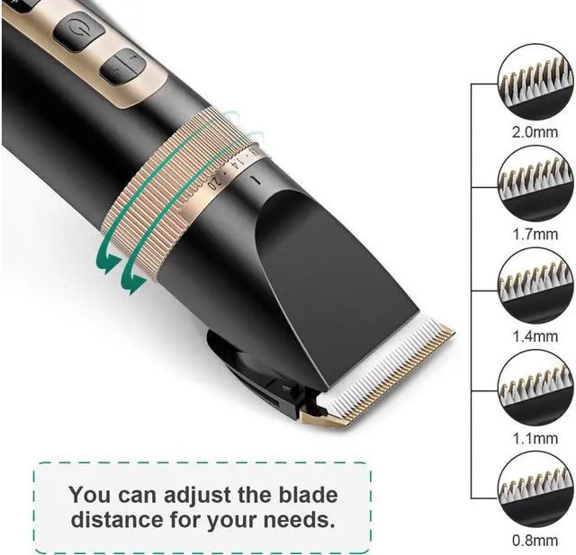 Alt view image 4 of 7 - Dog Grooming Clippers Professional Heavy Duty 2 in 1 with Small Trimmer Blade Quiet Rechargeable Cordless Electric Hair Cutting Kit for Dogs Cats Pets