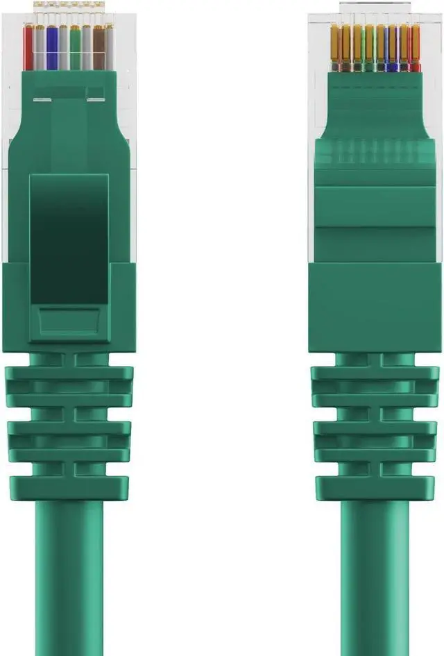 Alt view image 4 of 5 - Cat 6 Ethernet Cable - 2 Pack Cat6 Cables Green - Snagless Internet Cable Pure Copper Computer Network Patch Cord UL Listed, 26AWG - Includes Cable Ties