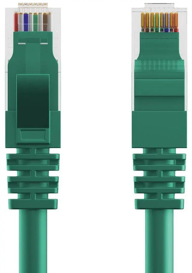 Alt view image 5 of 5 - Cat 6 Ethernet Cable - 2 Pack Cat6 Cables Green - Snagless Internet Cable Pure Copper Computer Network Patch Cord UL Listed, 26AWG - Includes Cable Ties