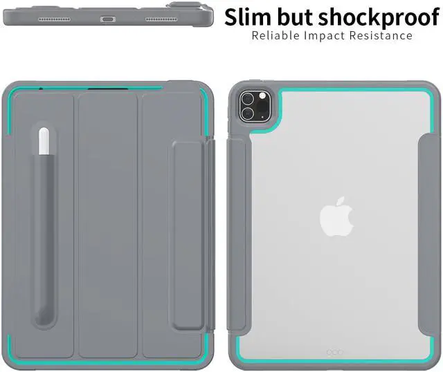 Alt view image 7 of 7 - iPad Pro 11 Case 2020 with Stand / Pencil Holder, Auto Wake/Sleep - Support Pencil Wireless Charging - Smart Protective Cover for iPad Pro 11 inch 2020 2018
