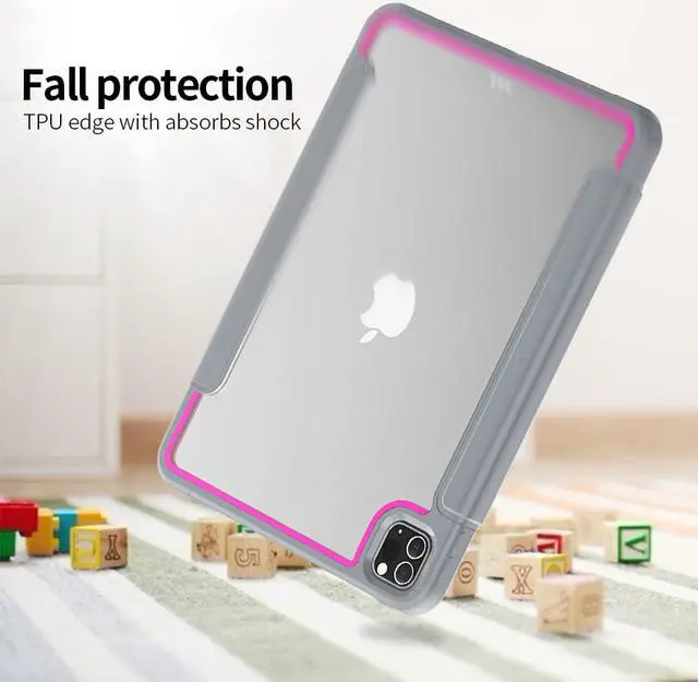 Alt view image 4 of 6 - iPad Pro 11 Case 2020 with Stand / Pencil Holder, Auto Wake/Sleep - Support Pencil Wireless Charging - Smart Protective Cover for iPad Pro 11 inch 2020 2018