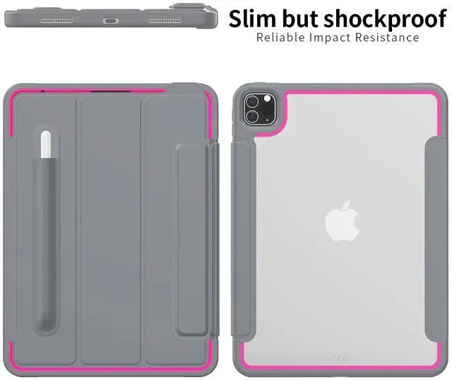 Alt view image 6 of 6 - iPad Pro 11 Case 2020 with Stand / Pencil Holder, Auto Wake/Sleep - Support Pencil Wireless Charging - Smart Protective Cover for iPad Pro 11 inch 2020 2018
