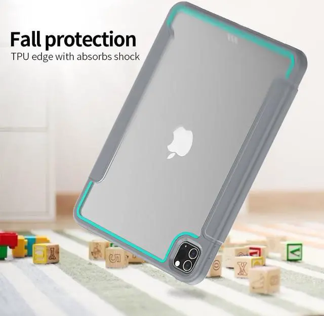 Alt view image 6 of 7 - iPad Pro 11 Case 2020 with Stand / Pencil Holder, Auto Wake/Sleep - Support Pencil Wireless Charging - Smart Protective Cover for iPad Pro 11 inch 2020 2018