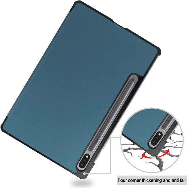 Alt view image 4 of 7 - Case for Samsung Galaxy S8 / Tab S7 11 inch Slim Protective Leather Cover for Galaxy Tab S8 S7 11 inch Model SM-X700 / SM-X706 / SM-T870 / SM-T875 Tablet