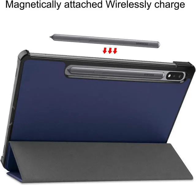 Alt view image 3 of 6 - Case for Samsung Galaxy S8 / Tab S7 11 inch Slim Protective Leather Cover for Galaxy Tab S8 S7 11 inch Model SM-X700 / SM-X706 / SM-T870 / SM-T875 Tablet