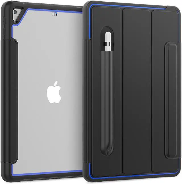 Main image of New iPad 7th Generation 10.2 inch Case 2019 with Pencil Holder Smart Stand Cover with Auto Wake/Sleep for Apple iPad 10.2" Model A2197 / A2198 / A2200