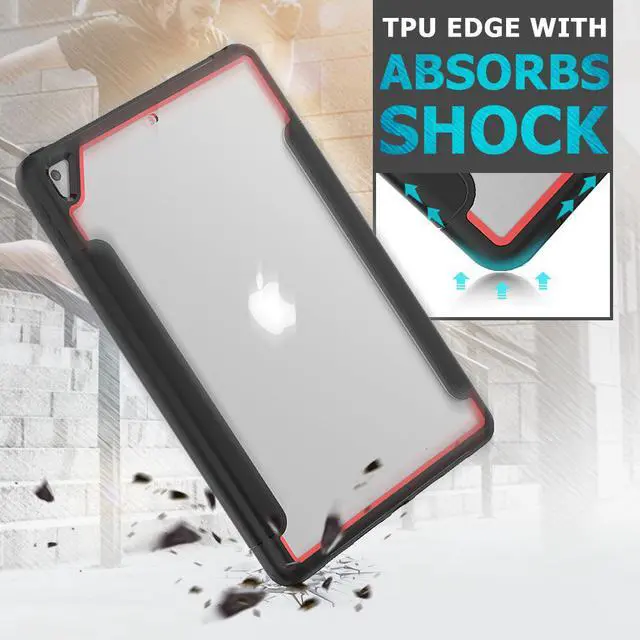 Alt view image 5 of 6 - New iPad 7th Generation 10.2 inch Case 2019 with Pencil Holder Smart Stand Cover with Auto Wake/Sleep for Apple iPad 10.2" Model A2197 / A2198 / A2200