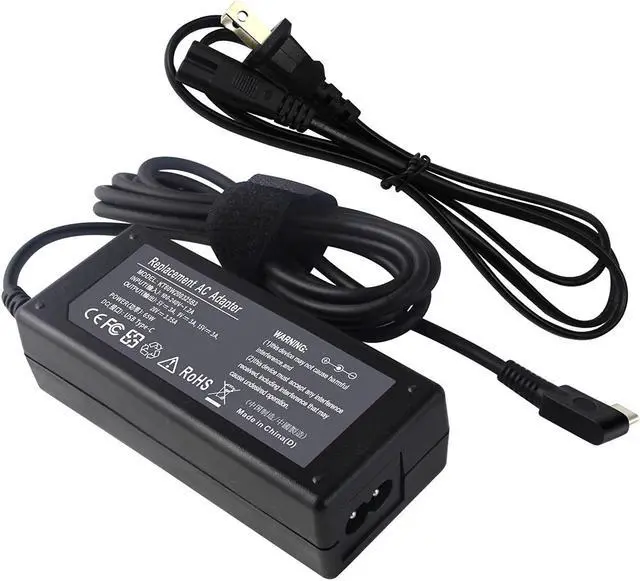 Alt view image 2 of 6 - 20V 3.25A 65W USB Type C Laptop Charger Compatible with Lenovo ThinkPad A275 E480 E580 L380 L480 L580 P52s T470 T470s T480 T480s T570 T580 and Other Type C Devices