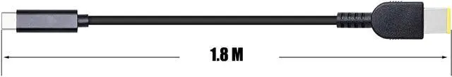 Alt view image 6 of 6 - 6ft 65W PD USB Type C Male Input to Slim Tip Power Charging Cable for Lenovo B50 G40 G50 G70 G505S Z40 Z50 Z70
