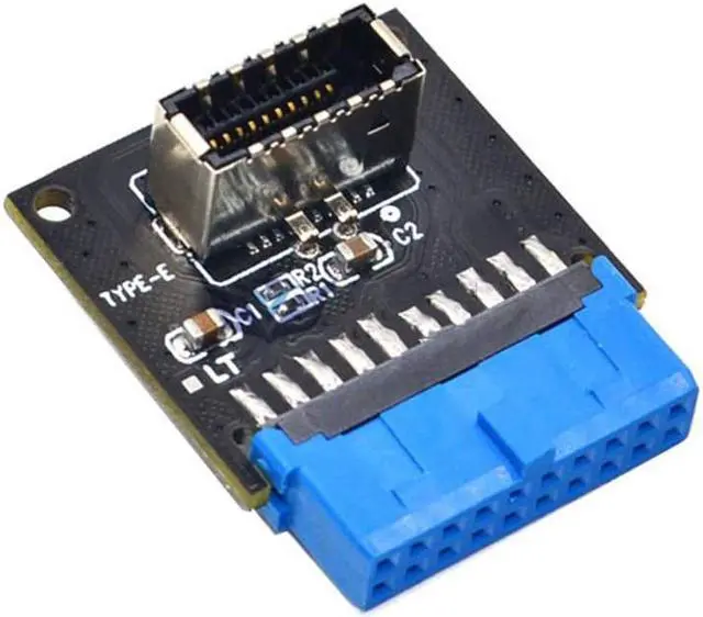 Alt view image 4 of 5 - USB 3.1 Front Panel Socket to USB 3.0 20Pin Header Male Extension Cable Adapter for Motherboard Card 20P USB to Type-E Connector