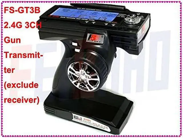Alt view image 6 of 6 - FS GT3B FS-GT3B 2.4G 3CH Gun Controller+ Receiver Transmitter for RC Car Boat