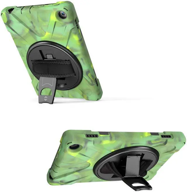 Alt view image 5 of 7 - Case for Amazon Kindle Fire HD 8 2020 / Fire 8 Plus 2020 - 10th Generation 2020 Released - Shockproof Protective Cover with Built-in Kickstand Hand Strap & Shoulder Strap