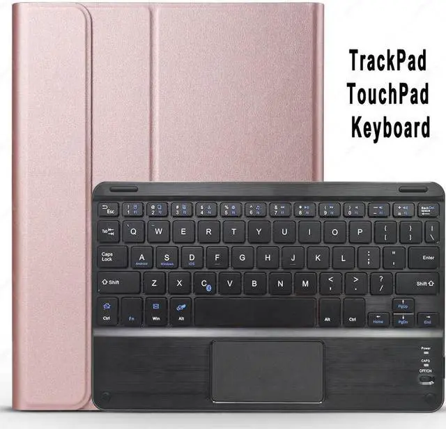 Main image of Wireless Bluetooth Keyboard Case for Samsung Galaxy Tab S7 2020 Model SM-T870 SM-875 PU Leather Protective Cover with wireless Detachable Keyboard and Touchpad