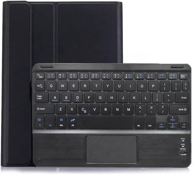 Alt view image 6 of 6 - Wireless Bluetooth Keyboard Case for Samsung Galaxy Tab S7 2020 Model SM-T870 SM-875 PU Leather Protective Cover with wireless Detachable Keyboard and Touchpad