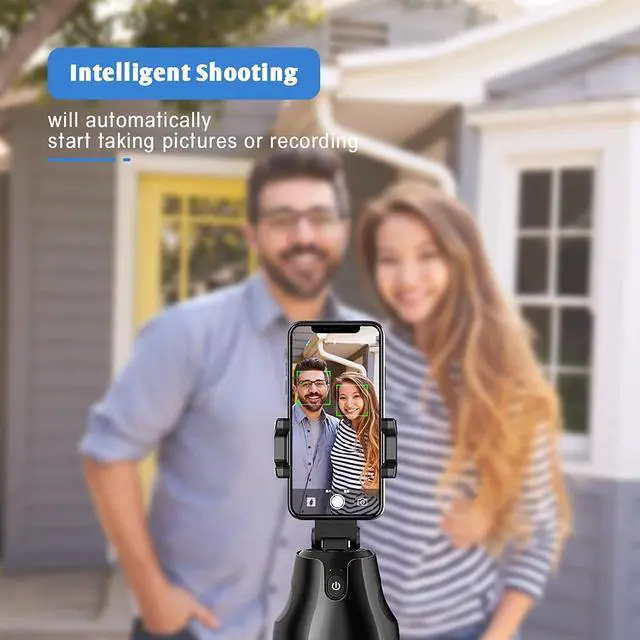Alt view image 5 of 7 - Portable Automatic Tracking Face Smart Tracking Gimbal 360 ° Rotating AI Composition Intelligent Shooting Holder, Compatible with Android and iOS Systems