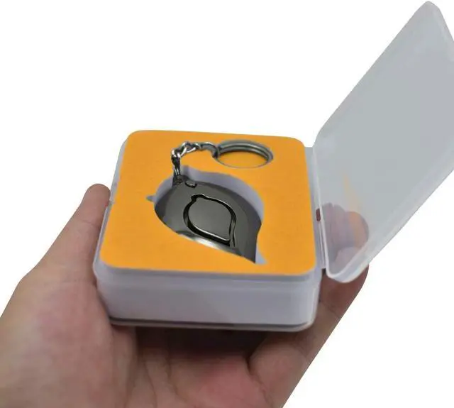 Alt view image 4 of 7 - Leaf Shape Metal Safe Sound Personal Alarm 130dB Emergency Safety and Self Defense Security Alarm Keychain with LED Light for Women, Kids, Elderly
