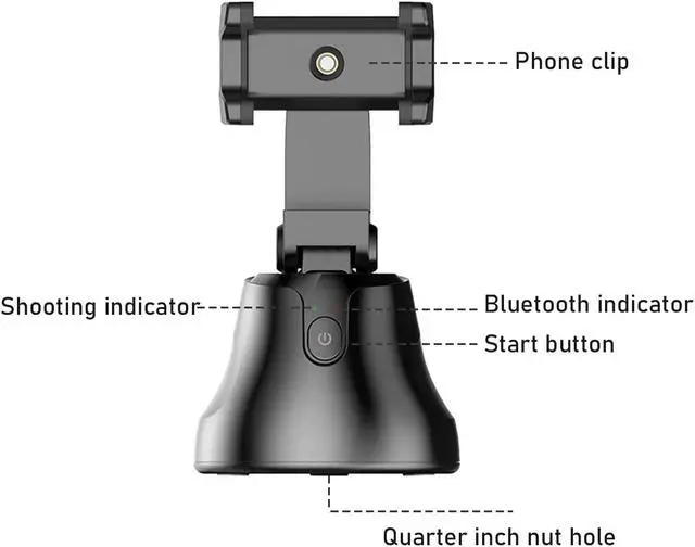 Alt view image 6 of 7 - Portable Automatic Tracking Face Smart Tracking Gimbal 360 ° Rotating AI Composition Intelligent Shooting Holder, Compatible with Android and iOS Systems