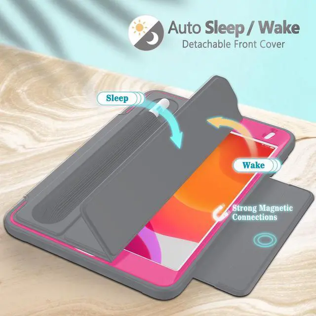 Alt view image 5 of 6 - iPad Mini 5 Case iPad Mini 4 Case Smart Protective Cover Auto Sleep Wake with Stylus Holder Three Layer Drop Protection Heavy Duty Stand Case for iPad Mini 5th / 4th Generation